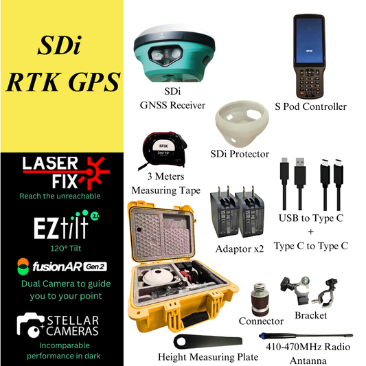 SDi - LASER X VISUAL RTK SYSTEM/DATA COLLECTOR/SURVEY POLE/SURVEY SOFTWARE